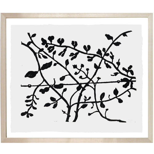 john derian Vine on a Wire 10 x 12" Linocut Print
