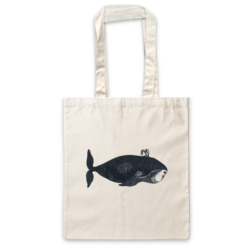 john derian Whale Tote Bag Canvas Tote Bags