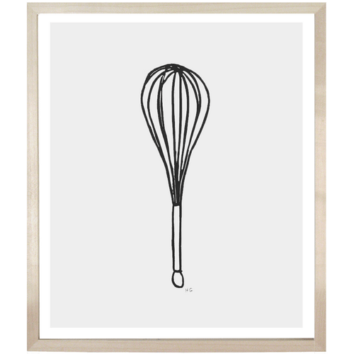 john derian Whisk 10 x 12" Linocut Print