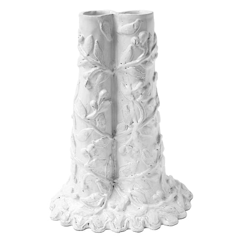 john derian Joséphine Vase Add to cart Details 7.9" x 5.9" x 10.6" H Black Terra Cotta with White Enameled Glaze Each item will feature unique variations Limited availability  Made in Paris Care Dishwasher safe on a moderate w