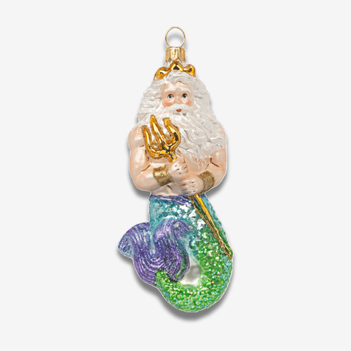john derian King Neptune Ornament Add to cart A majestic addition to your holiday décor: this King Neptune Ornament features a beautifully detailed design of the mythical sea god complete with his iconic trident flowing beard a