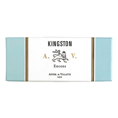 john derian Kingston Incense Add to cart Contains essences of Sandalwood Amyris Sambac Jasmine Ginger Roots Cashmeran and Amber. Details 6" x 2.5" x .7" Each box contains 125 sticks. 30 minute burn time. 100% natural. Care To b