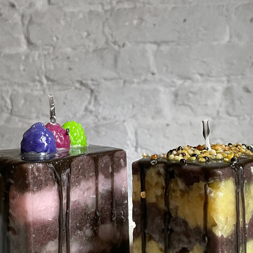 John Derian La Cremose Layered Cake Slice Candles Pink - $28.00 Yellow - $28.00