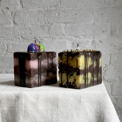 john derian La Cremose Layered Cake Slice Candles Pink - $28.00 Yellow - $28.00