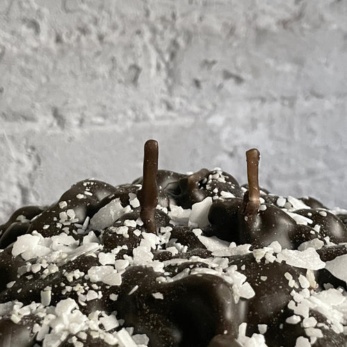 John Derian Large Chocolate Panettone Candle Add To Cart Details Approx. 8.5" W X 7.5" H Paraffin Wax Each Item Will Feature Unique Variations Made In Italy Care Remove All Paper Before Burning. Not Intended For Children.   Cer