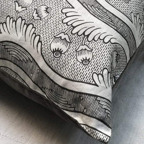 John Derian Large Grenades Pillow (No. 2B) With Linen Backing Add To Cart Details 26" X 35" Digitally Printed On Linen Linen backing Insert Included Made in Paris Care Dry Clean Only Antoinette Poisson’s Collection Of Printe