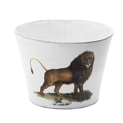 john derian Large Leo Barbus Cup without Handle Add to cart Details 4.7" W x 3.7" H Glazed terracotta Made in Paris Care Dishwasher safe on a moderate wash cycle. Not microwave safe. John Derian teamed up with Astier de Villatte