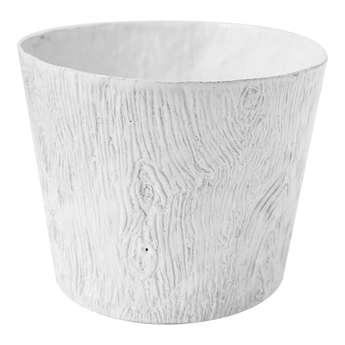 john derian Large Nara Planter Add to cart Details 9.1" W x 9.1" L x 7.3" Black Terra Cotta with White Enameled Glaze Each item will feature unique variations Limited availability  Made in Paris Care Dishwasher safe on a modera