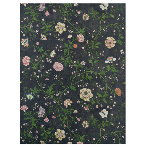john derian "Le Paravent Chinois" Irise in Prairie Black Wallpaper