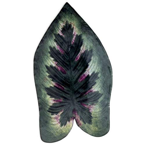 john derian Leaf Platter 48 Add to cart Plat Feuille Details 6" L x 12" W Glazed terracotta Made in Paris Care Dishwasher safe on a moderate wash cycle. Not microwave safe. John Derian teamezd up with Astier de Villatte to add h