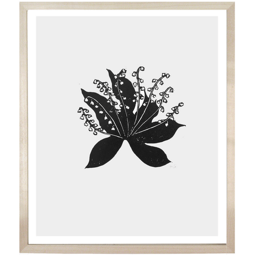 john derian Lily of the Valley 10 x 12" Linocut Print