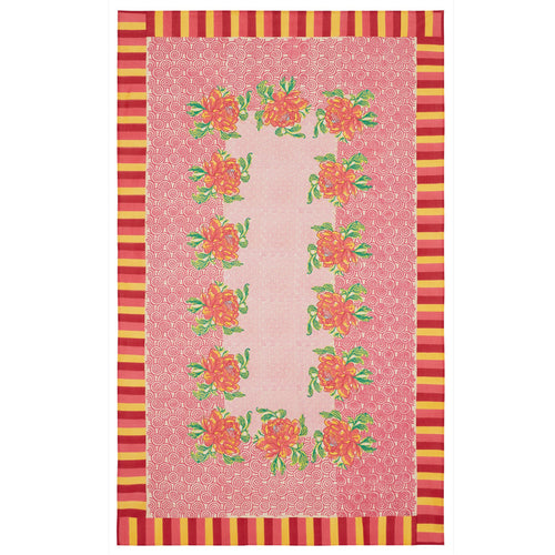 john derian Lisa Corti Panel in Camelia Magenta Pink 140 x 240cm 55" x 94" Tablecloth