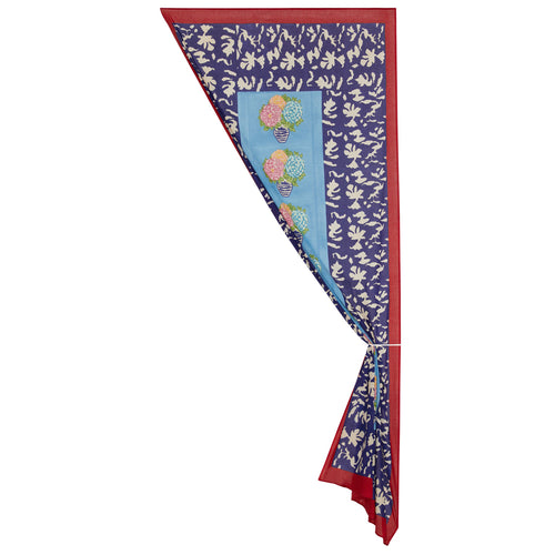 John Derian Lisa Corti Panel In Minervetta Blue Pot Sky 110cm X 240cm 43" X 95" Panel