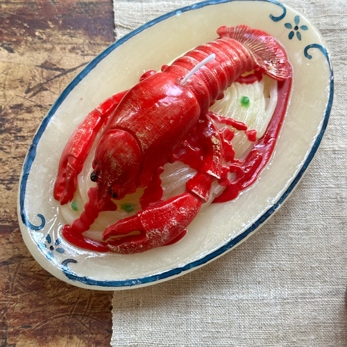 John Derian Lobster Pasta Dish Candle Add To Cart Details 6" L X 9" W X 3" H Paraffin Wax Each Item Will Feature Unique Variations Made In Italy Care Remove All Paper Before Burning. Not Intended For Children. Cereria Introna Ha