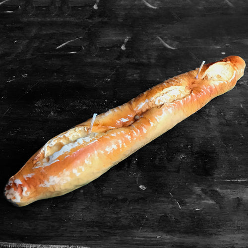 John Derian Long Panne Baguette Candle Add To Cart Details 13" L X 2" W x 1" H Paraffin Wax Each Item Will Feature Unique Variations Made In Italy Care Remove All Paper Before Burning. Not Intended For Children.   Cereria Int
