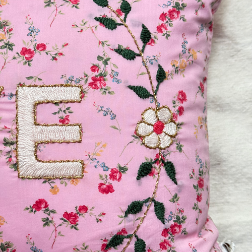 John Derian "Love" Embroidered Cushion (CS 09-02) Add To Cart The "Love" Embroidered Pillow By CSAO Features A Charming Floral Print Motif Hand-embroidered Lettering And Flowers Showcasing West African Craftsmanship. Notably Eac