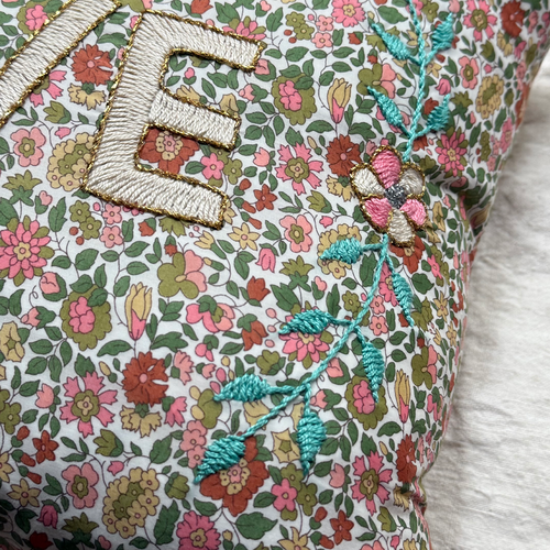 John Derian "Love" Embroidered Cushion (CS 09-07) Add To Cart The "Love" Embroidered Pillow By CSAO Features A Charming Floral Print Motif Hand-embroidered Lettering And Flowers Showcasing West African Craftsmanship. Notably Eac
