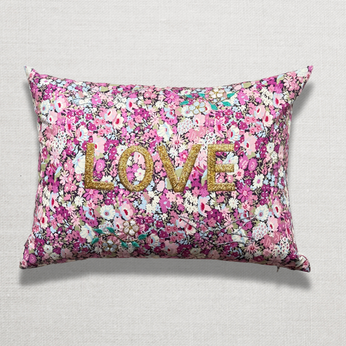john derian "Love" Embroidered Cushion (CS 09-08) Add to cart The "Love" embroidered pillow by CSAO features a charming floral print motif hand-embroidered lettering and flowers showcasing West African craftsmanship. Notably eac