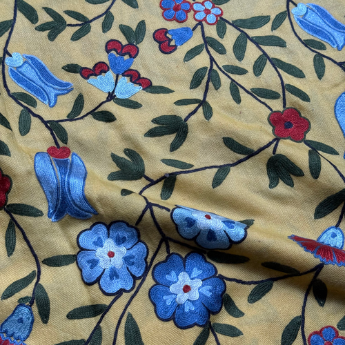 John Derian Madeline Weinrib X Kashmir Loom Wool Shawl In Jasmine Add To Cart Details 27" × 78" 100% Wool Made In India Care Dry Clean Only The Madeline Weinrib X Kashmir Loom Wool Shawls Combine Two Worlds Of Expertise: Madeli