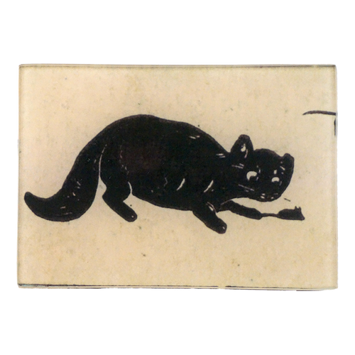 john derian Maltese Cat (Flashcard) 3.5 x 5" Tiny Rect. Tray