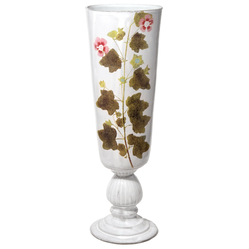 john derian Malva Vase Add to cart Vase Mauves Details 4.5" W x 14.5" H Glazed terracotta Made in Paris Care Dishwasher safe on a moderate wash cycle. Not microwave safe. Image Origin 18th century.  John Derian teamed up with