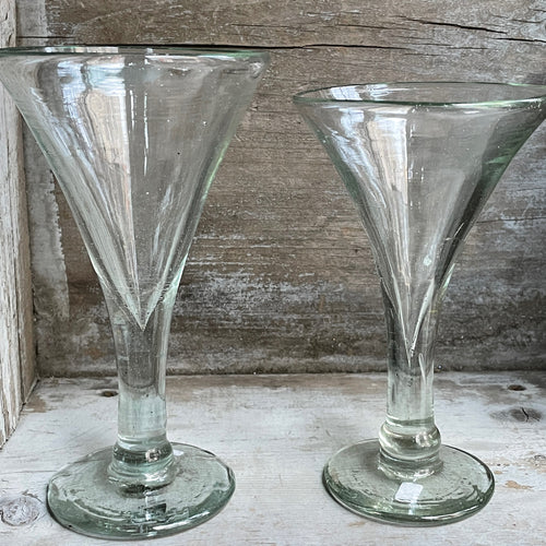 John Derian Martini Glass Add To Cart Details 3.75" W X 6-6.5" H Recycled Glass Handblown Each Item Will Feature Unique Variations Made In France Tunisia And Turkey Please Note That Because This Item Is Handmade The dimension