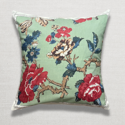 john derian Medium Madame Pillow in Green (No. 95B) with Linen Backing Add to cart Digitally printed and inspired by 18th-century bookbinding motifs this Madame Pillow (No. T2) signifies Antoinette Poisson's signature blend of o