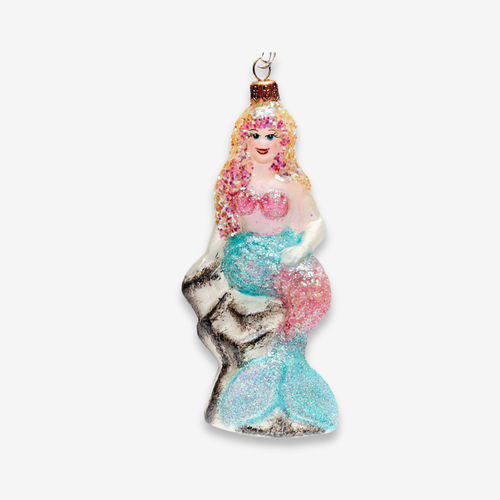 john derian Mermaid Ornament Add to cart All Holiday ornaments and items are final sale and are not eligible for return or exchange.  This mermaid ornament is a magical addition to your holiday decor. Featuring intricate detail