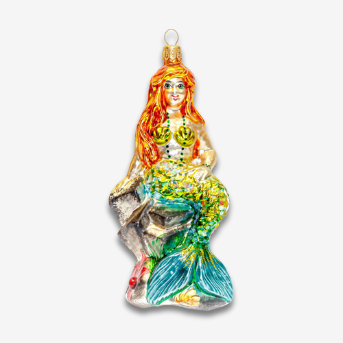 john derian Mermaid Ornament Add to cart All Holiday ornaments and items are final sale and are not eligible for return or exchange.  This mermaid ornament is a magical addition to your holiday decor. Featuring intricate detail