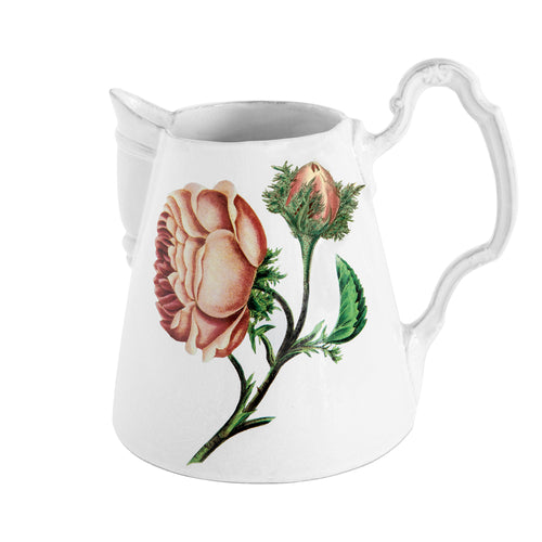 john derian Moss Rose Vase Add to cart Details 7.9d" L × 3.9" W × 7.7" H Glazed terracotta Made in Paris Care Dishwasher safe on a moderate wash cycle. Not microwave safe.  John Derian teamed up with Astier de Villatte to add