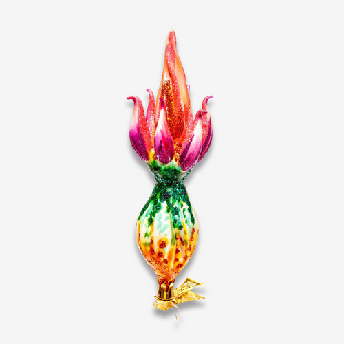 john derian Multicolor Flower Clip-On Ornament Add to cart All Holiday ornaments and items are final sale and are not eligible for return or exchange.  This multicolor flower clip-on Ornament is a charming and colorful addition