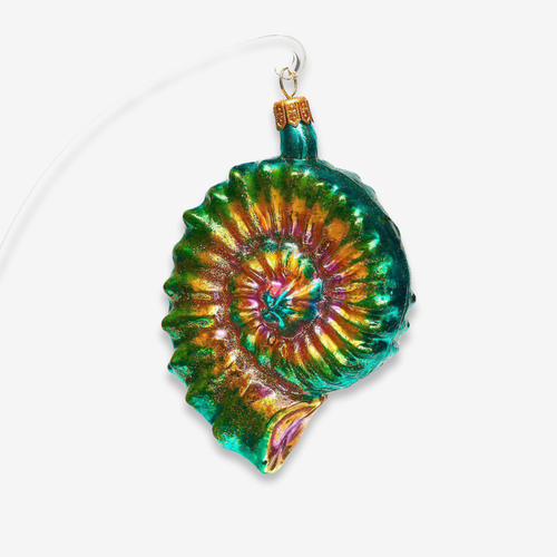 john derian Multicolor Shell Ornament Add to cart All Holiday ornaments and items are final sale and are not eligible for return or exchange.  This seashell ornament seems to have washed ashore just in time for the holidays. As