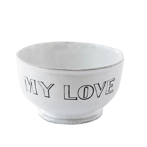john derian My Love Cup Add to cart Coupe Details 3.9" Diameter x 2.5" Deep Glazed terracotta Made in Paris Care Dishwasher safe on a moderate wash cycle. Not microwave safe. Image Origin USA 19th century. John Derian teamed up