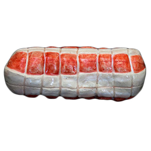 john derian Nathalie Painted Roast Ornamental Box Add to cart Ornement Rôti Peint Details 7.5" Length x 3.5" Width x 2.2" Height Black Terra Cotta with White Enameled Glaze Each item will feature unique variations Made in Paris