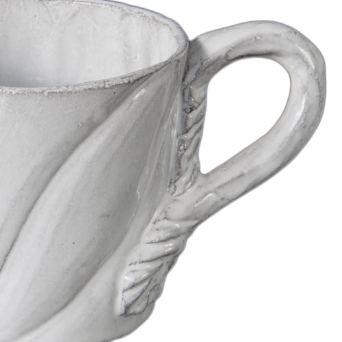 John Derian Nathalie Short Cup Add To Cart Tasse Nathalie Petite Anse Details 5.3" X 3.7" X 3.3" Black Terra Cotta With White Enameled Glaze Each Item Will Feature Unique Variations Made In Paris Care Dishwasher Safe On A Modera