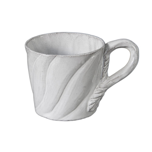 john derian Nathalie Short Cup Add to cart Tasse Nathalie Petite Anse Details 5.3" x 3.7" x 3.3" Black Terra Cotta with White Enameled Glaze Each item will feature unique variations Made in Paris Care Dishwasher safe on a modera