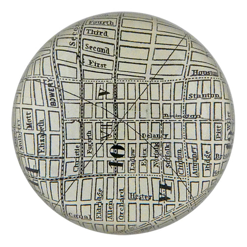 john derian New York Map: Lower East Side Dome Paperweight