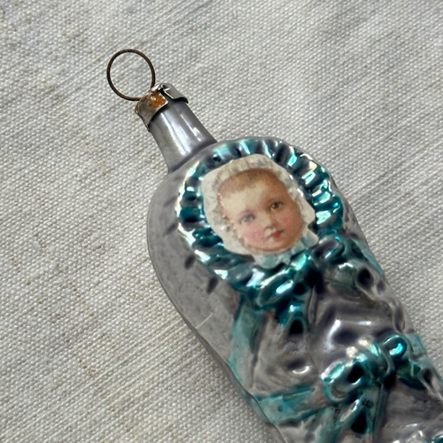John Derian Nostalgic Baby In Blue Ornament Add To Cart All Holiday Ornaments And Items Are Final Sale And Are Not Eligible For Return Or Exchange.  This Vintage Inspired Bundled Pink Baby Ornament Is A Nostalgic Addition To Yo