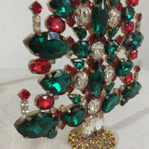John Derian Nostalgic Glass Jeweled Tree In Red & Green Add To Cart All Holiday Ornaments And Items Are Final Sale And Are Not Eligible For Return Or Exchange. Details 5.5" W X 8.25" H Glass Jewels With Gilded Metal Base Handm