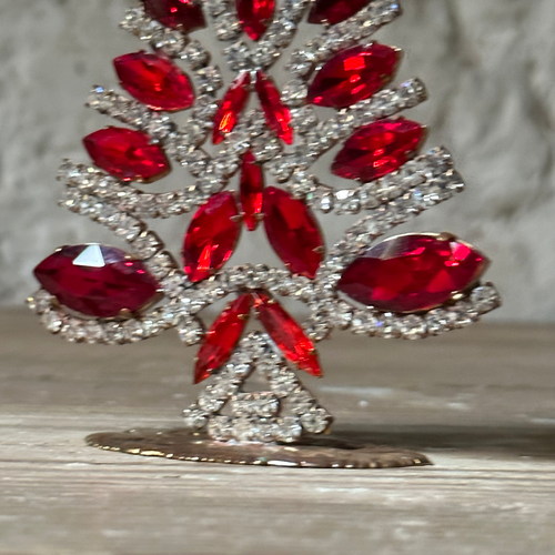 John Derian Nostalgic Jeweled Clear & Red Blue Crystal Tree Add To Cart All Holiday Ornaments And Items Are Final Sale And Are Not Eligible For Return Or Exchange.  Details 3.75" W X 5.5" H