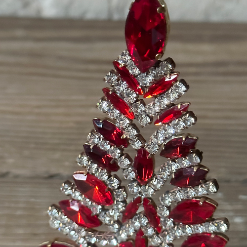 John Derian Nostalgic Jeweled Clear & Red Blue Crystal Tree Add To Cart All Holiday Ornaments And Items Are Final Sale And Are Not Eligible For Return Or Exchange.  Details 3.75" W X 5.5" H