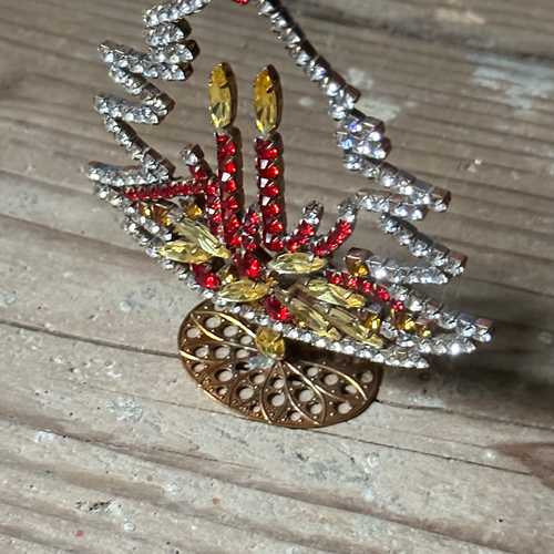 John Derian Nostalgic Jeweled Red & Gold Glass Crystal Tree With Candles Add To Cart All Holiday Ornaments And Items Are Final Sale And Are Not Eligible For Return Or Exchange.  Details 3.5" W X 5.75" H