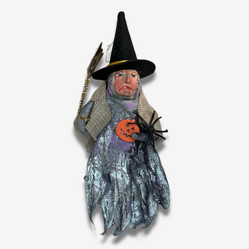 john derian Nostalgic Large Cotton Witch Ornament Add to cart All Holiday ornaments and items are final sale and are not eligible for return or exchange.  Rendered in cotton with delicate hand-made features this nostalgic witch