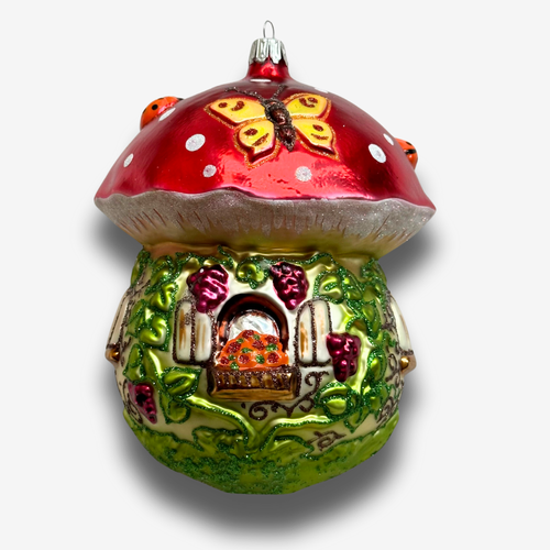John Derian Nostalgic Large Mushroom House Add To Cart All Holiday Ornaments And Items Are Final Sale And Are Not Eligible For Return Or Exchange.  This Mushroom House Ornament Has A Charming Old-world Feel. Its Hand-painted De