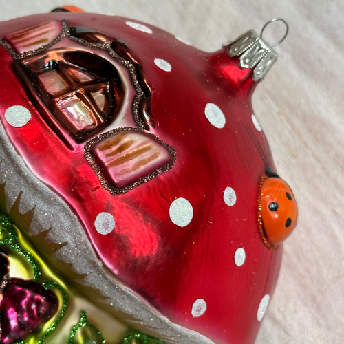 John Derian Nostalgic Large Mushroom House Add To Cart All Holiday Ornaments And Items Are Final Sale And Are Not Eligible For Return Or Exchange.  This Mushroom House Ornament Has A Charming Old-world Feel. Its Hand-painted De