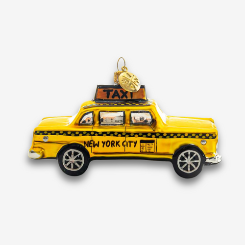 John Derian NYC Yellow Taxi Ornament Add To Cart All Holiday Ornaments And Items Are Final Sale And Are Not Eligible For Return Or Exchange.  Details Glass Handblown in Poland Please Note All Ornaments And Holiday Items Are N