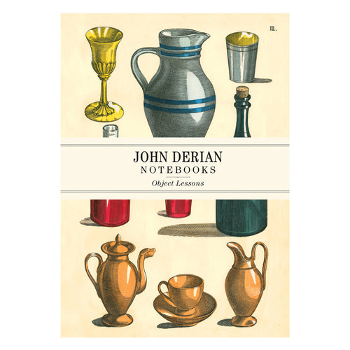 john derian Object Lessons Notebook Set Add to cart Details Set of 3 notebooks 8.5" L x 6" W x .125" thick 64 blank unruled pages Stitched spine 6 unique front and back covers Published by Artisan Take a journey into John's 