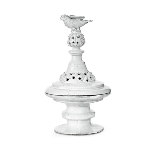 john derian Oiseau Incense Burner Add to cart Encensoir Chat Details 7.3" L x 12.6" W x 8.1" H Black Terra Cotta with White Enameled Glaze Each item will feature unique variations Made in Paris Care Dishwasher safe on a modera