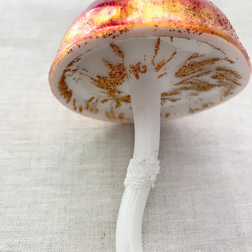 John Derian Orange & Red Mushroom Ornament Add To Cart All Holiday Ornaments And Items Are Final Sale And Are Not Eligible For Return Or Exchange. Details 2.5" W X 6.5" H Glass Handblown in Poland Please Note All Ornaments An