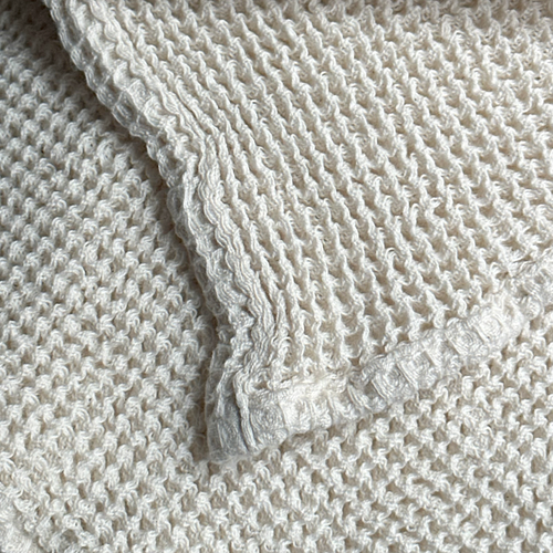 John Derian Organic Waffle Bath Towel Add To Cart Details 26" X 55" 100% Cotton Towel Twill Tape Hanger Loop Hand-spun Yarn Woven By Hand Made In India  Care Machine Wash & Dry. Inspired By Gandhi And His mantra Of Rural Se